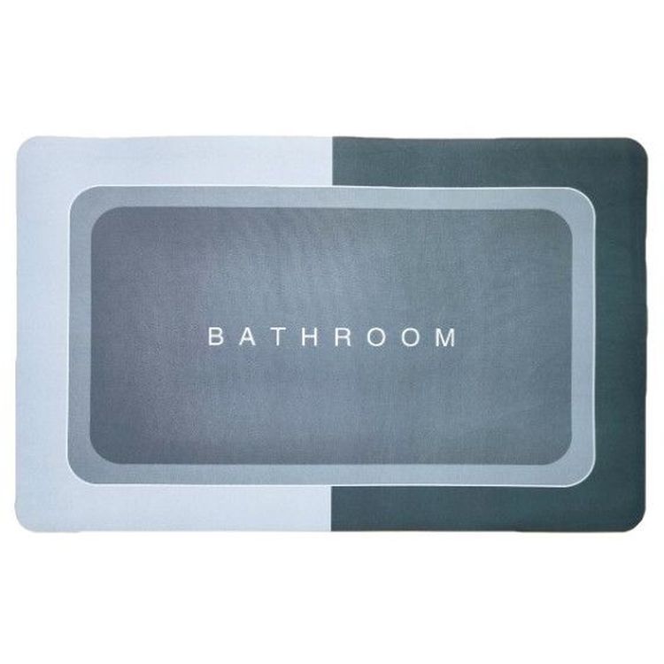 Коврик суперпоглащающий в ванную Stenson 80x50 см прямоугольный серый (26281) - фото 1