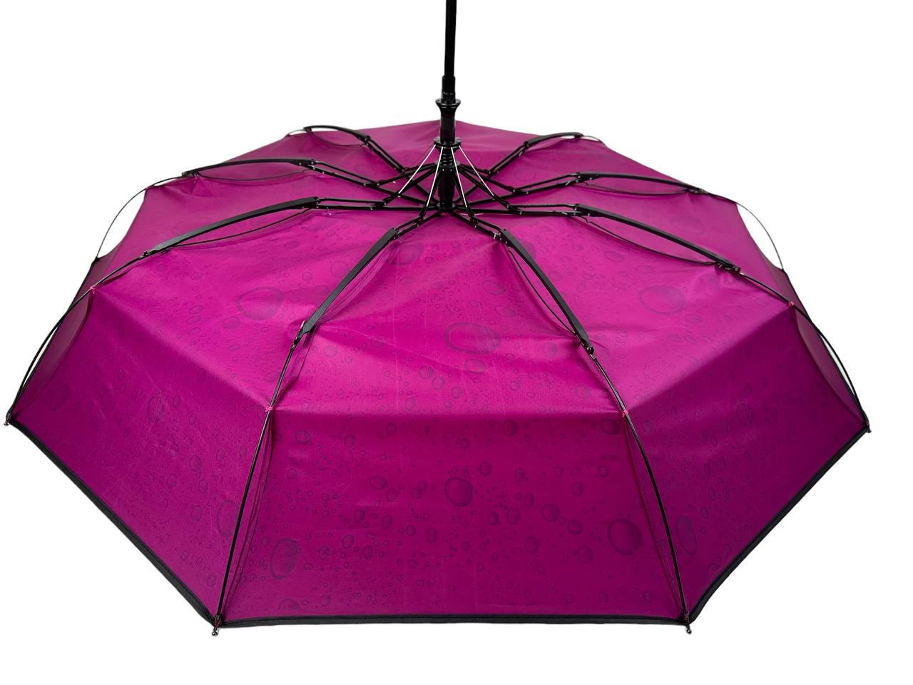 Женский складной зонтик полуавтомат Toprain 99 см розовый - фото 6