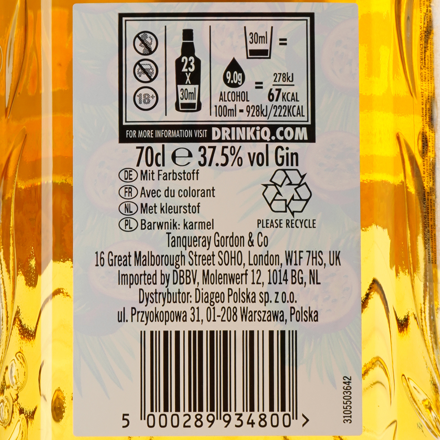 Алкогольний напій на основі джину Gordon's Tropical Passionfruit, 37,5%, 0,7 л - фото 3