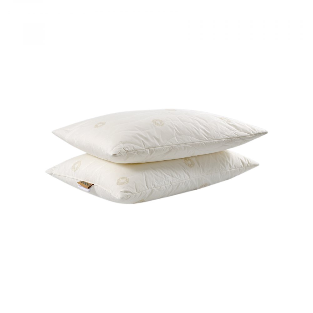 Подушка Othello New Woolla Classico, шерстяная, 70х50 см, белая с бежевым (svt-2000022302159) - фото 4