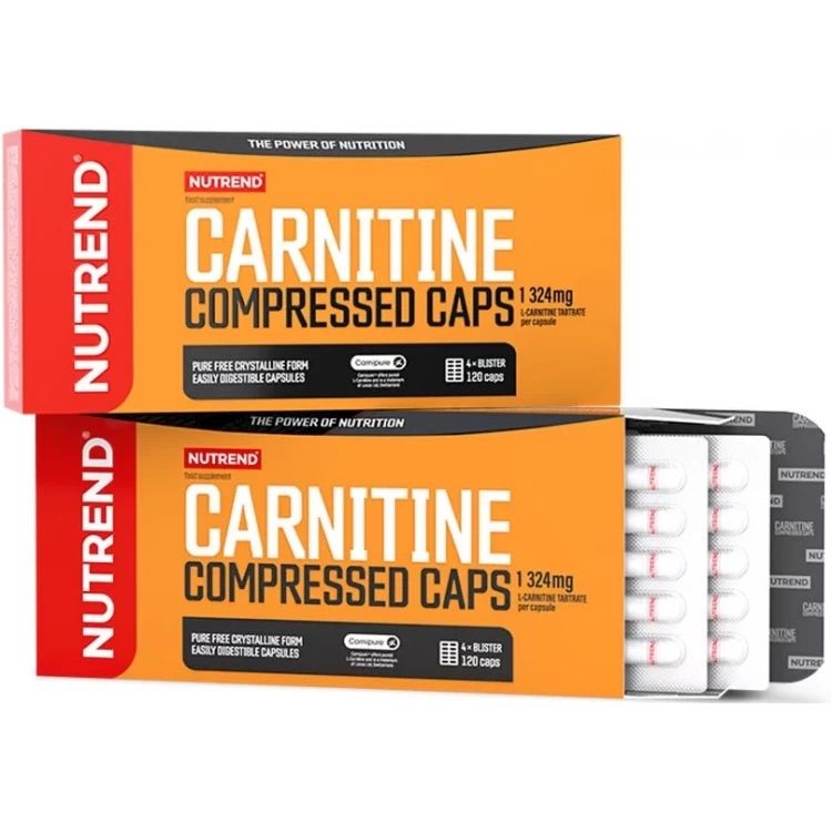 Л-карнітин Nutrend Carnitine Compressed 1324 мг 120 капсул - фото 1