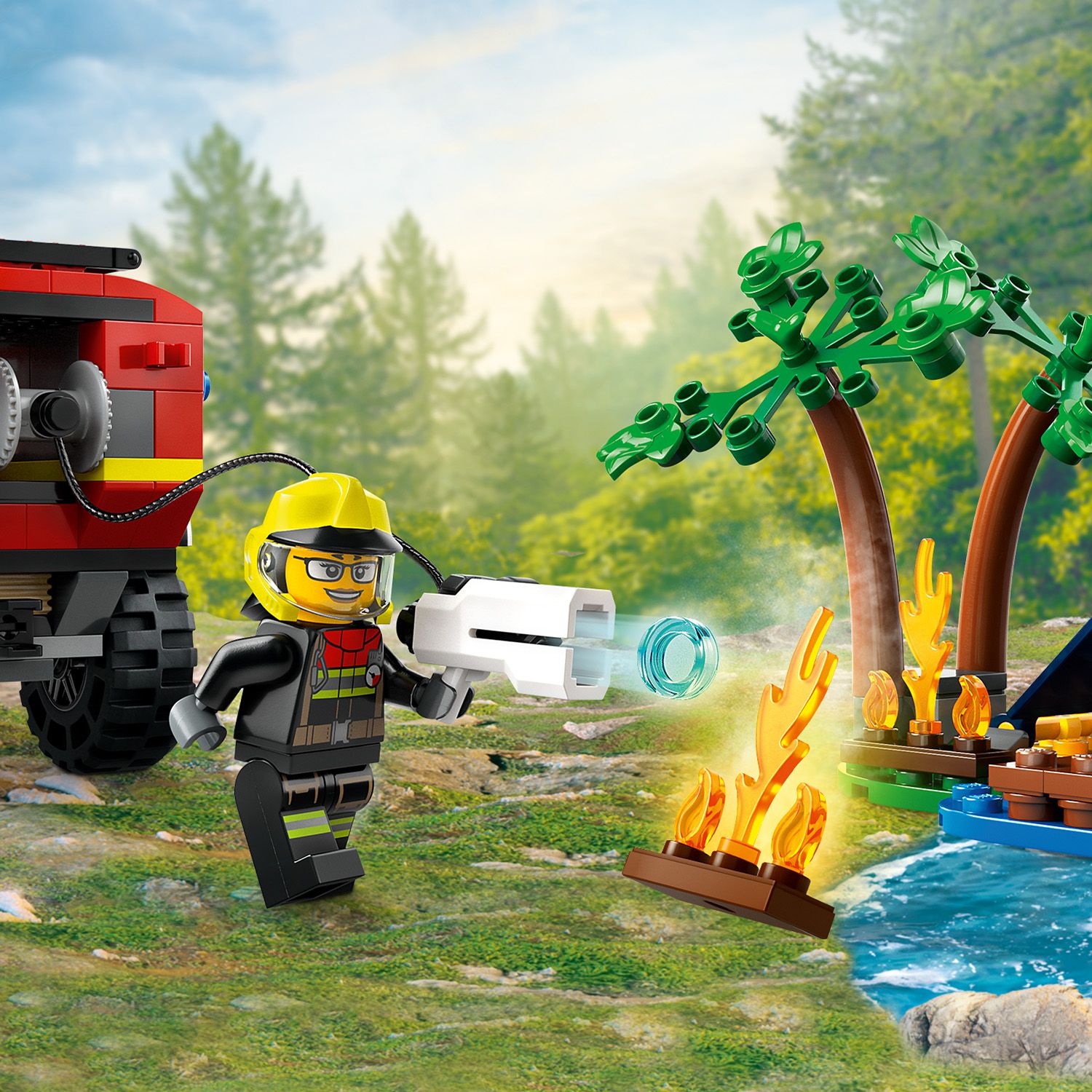 Конструктор LEGO City Пожежний позашляховик з рятувальним човном 301 деталь (60412) - фото 7