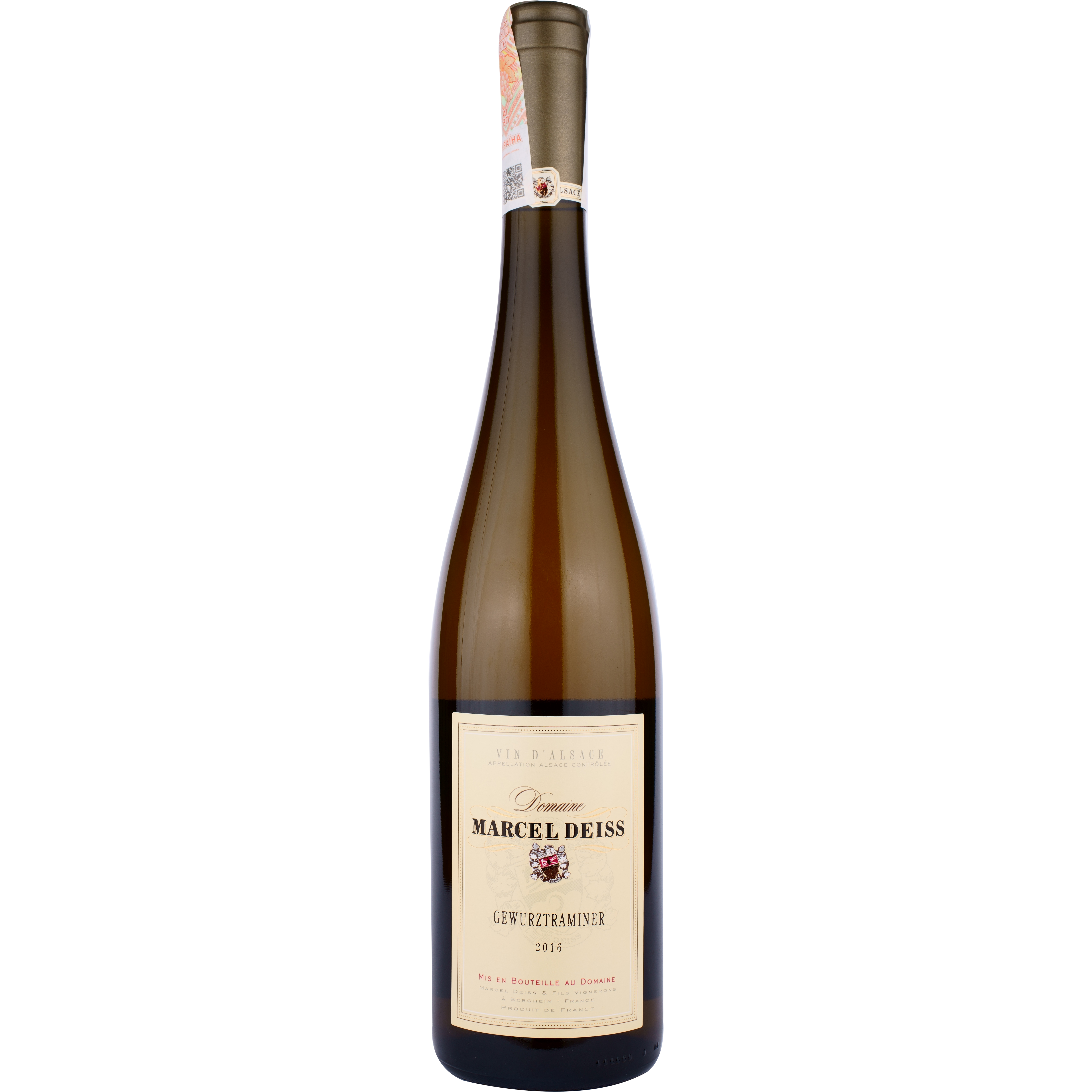 Вино Domaine Marcel Deiss Gewurztraminer AOC, белое, полусухое, 0,75 л - фото 1