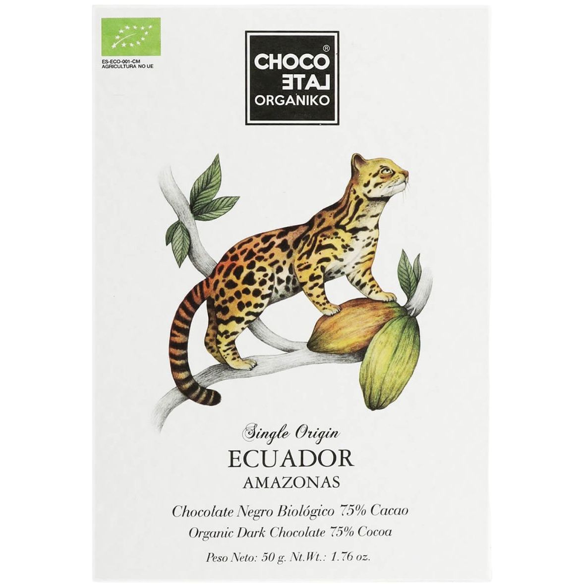 Шоколад чорний Chocolate Organiko Ecuador 75% органічний 50 г (873240) - фото 1