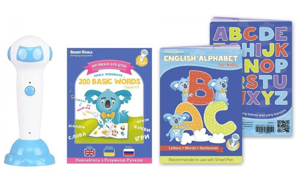 Стартовый набор Smart Koala English 1 сезон, Книга интерактивная Английский алфавит (SKS01BWEA1) - фото 1
