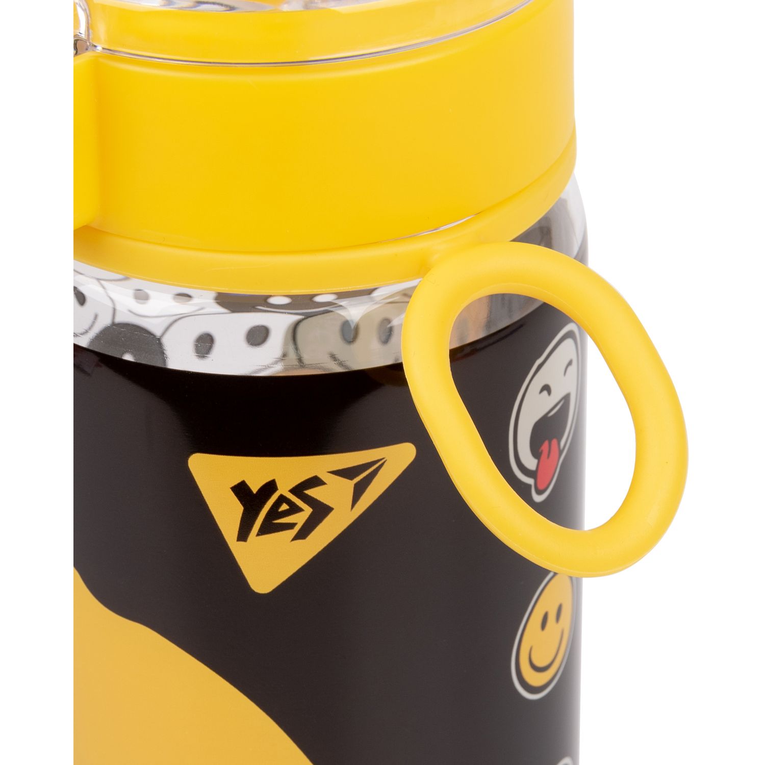 Пляшка для води Yes Melt Smile, 600 мл, жовта з чорним (707955) - фото 2