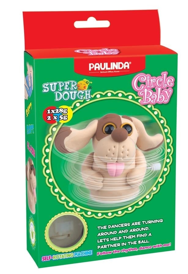 Маса для ліплення Paulinda Super Dough Circle Baby Пес, коричневий (PL-081177-6) - фото 1