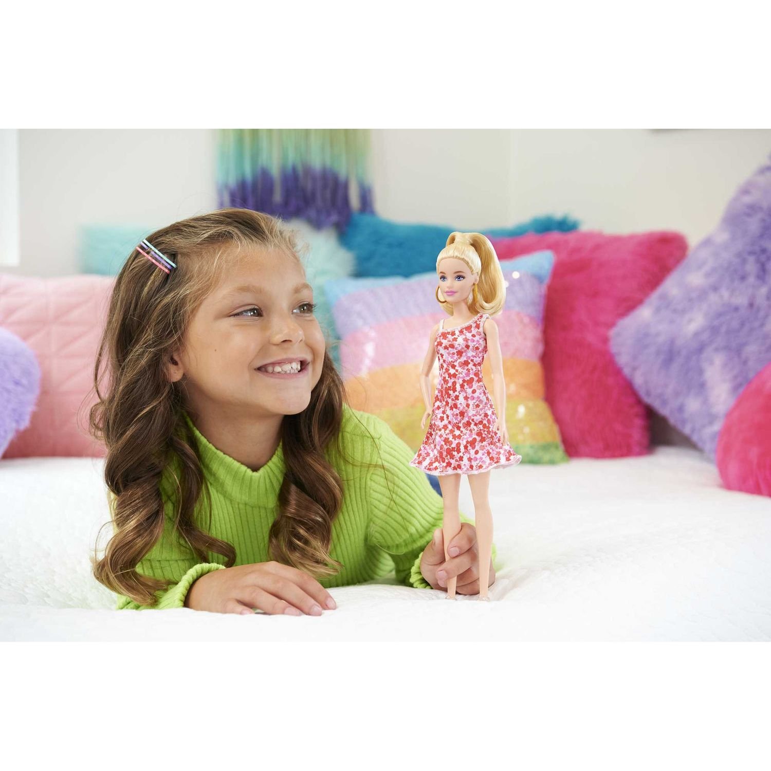 Кукла Barbie Модница в сарафане в цветочный принт, 30 см (HJT02) - фото 6