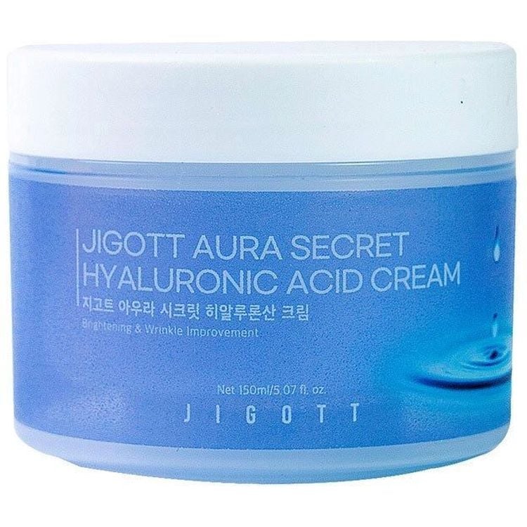 Зволожуючий крем для обличчя Jigott Aura Secret Hyaluronic Acid Cream, з гіалуроновою кислотою, 150 мл - фото 1