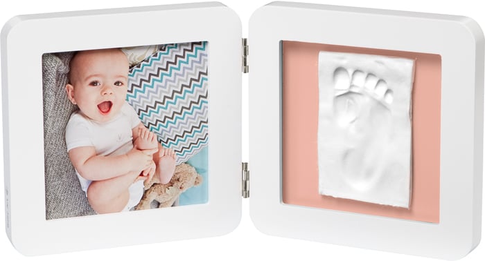 Двойная рамка Baby Art, белая с многоцветными подложками и отпечатком (3601097100) - фото 1