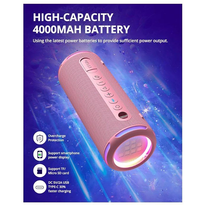 Портативная колонка Tronsmart Lite T7 24W TWS Bluetooth Pink - фото 5