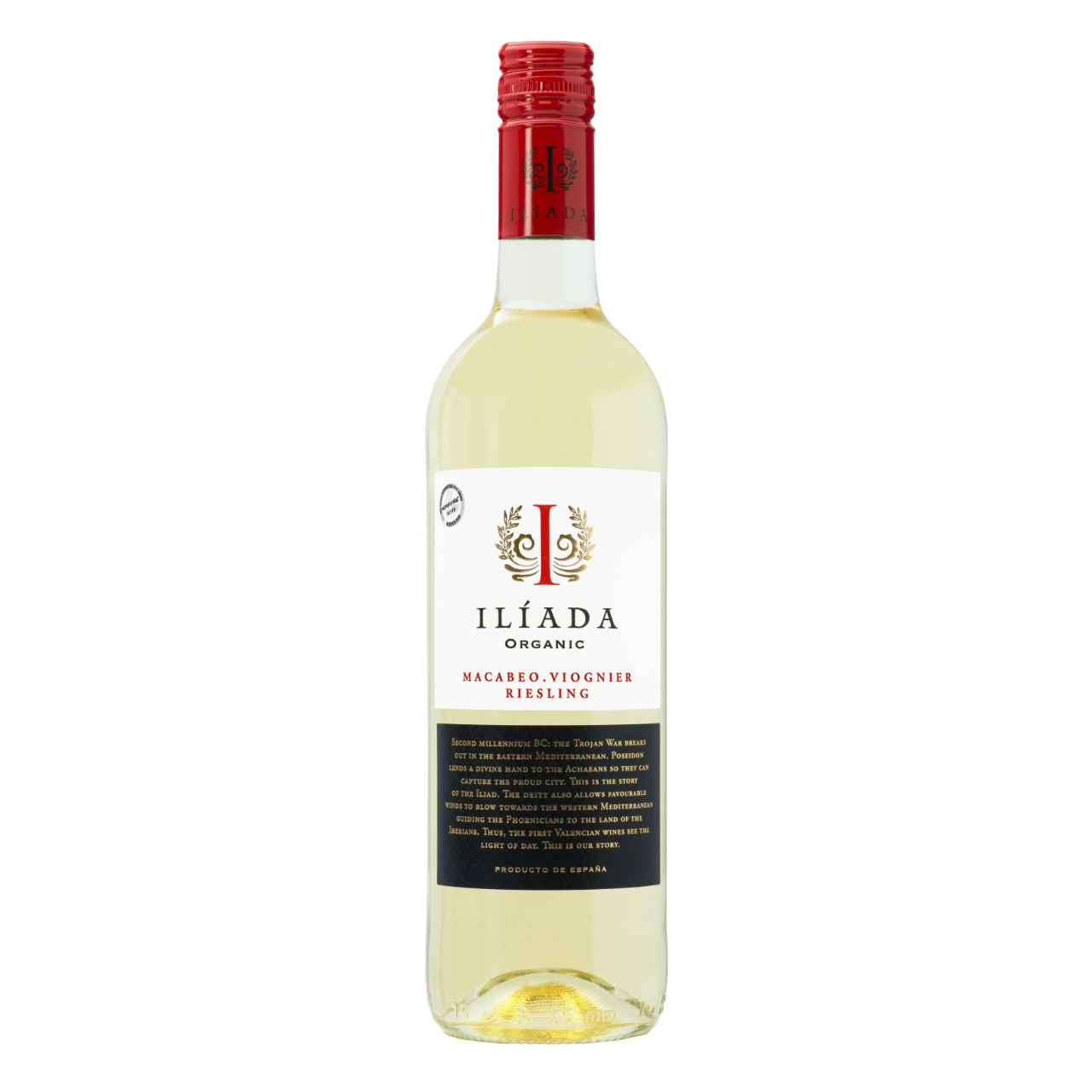 Вино Anecoop Iliada Organic White D.O., біле, сухе, 12,5%, 0,75 л - фото 1