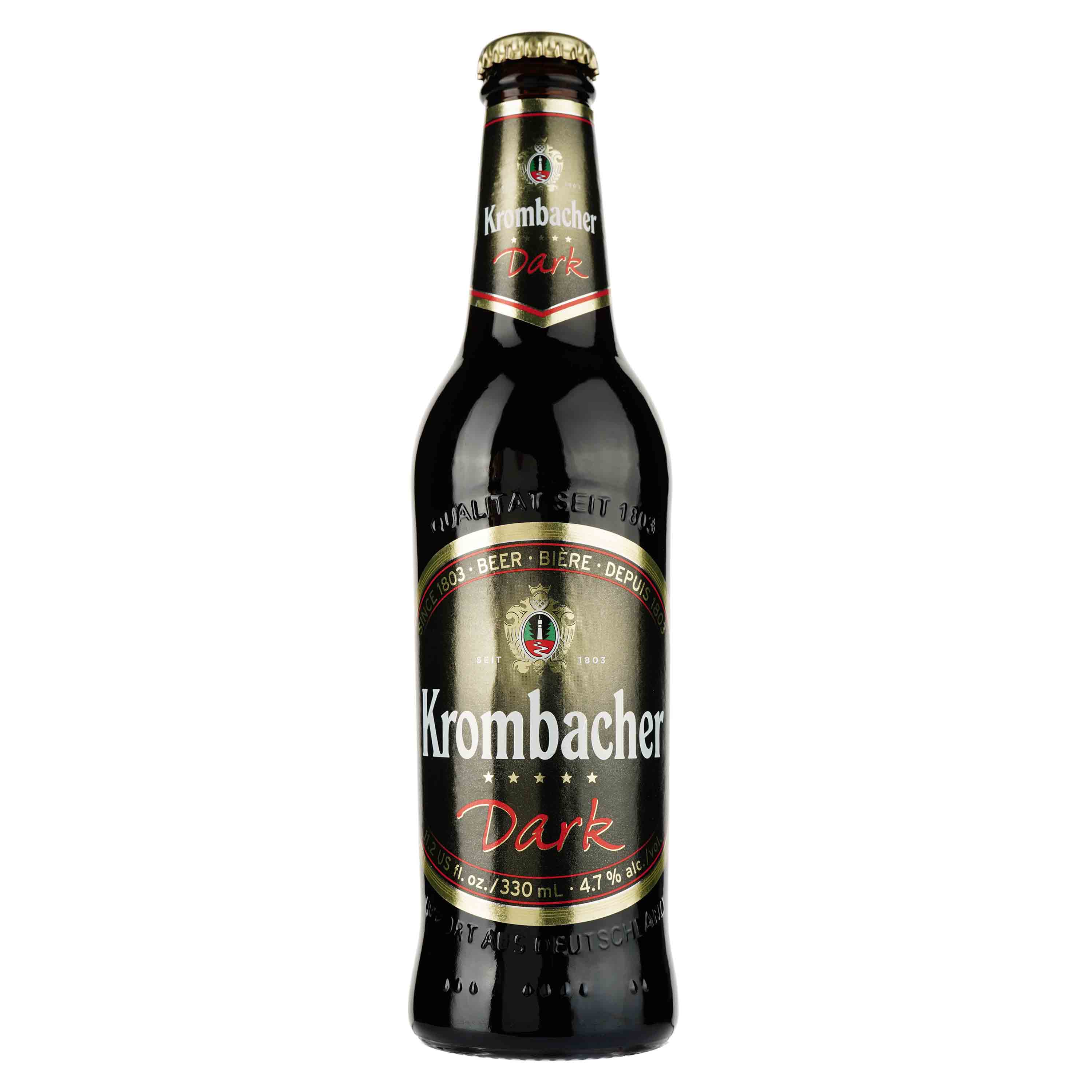 Пиво Krombacher Dark темне, 4.7%, 0.33 л - фото 1