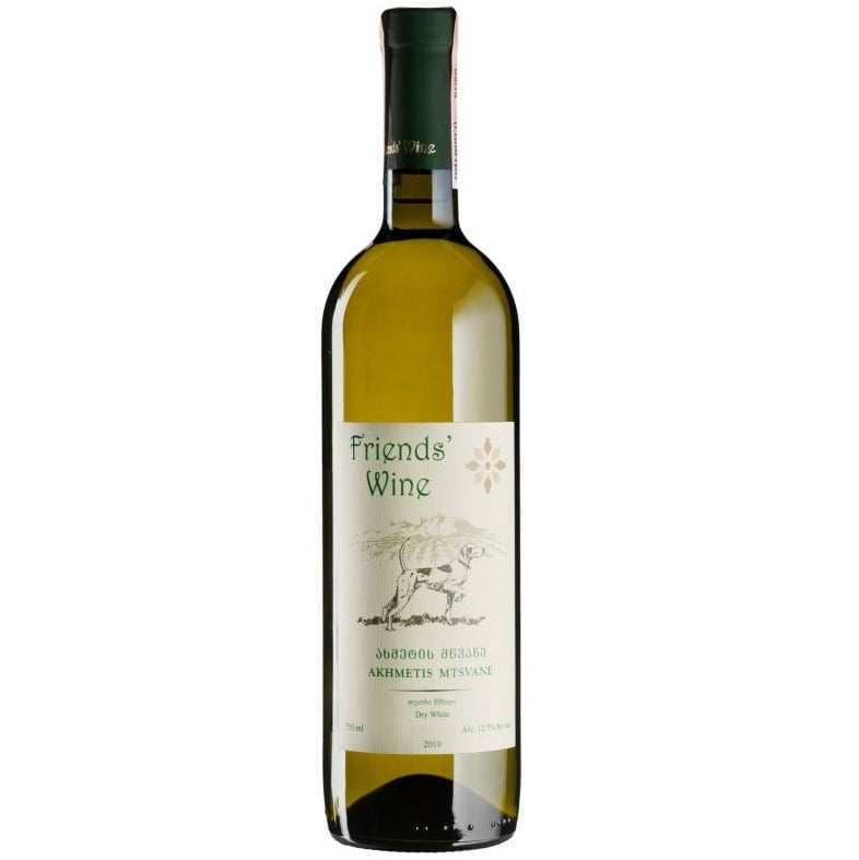 Вино Friends' Wine Akhmetis Mtsvane, біле, сухе, 12,5%, 0,75 л (48294) - фото 1