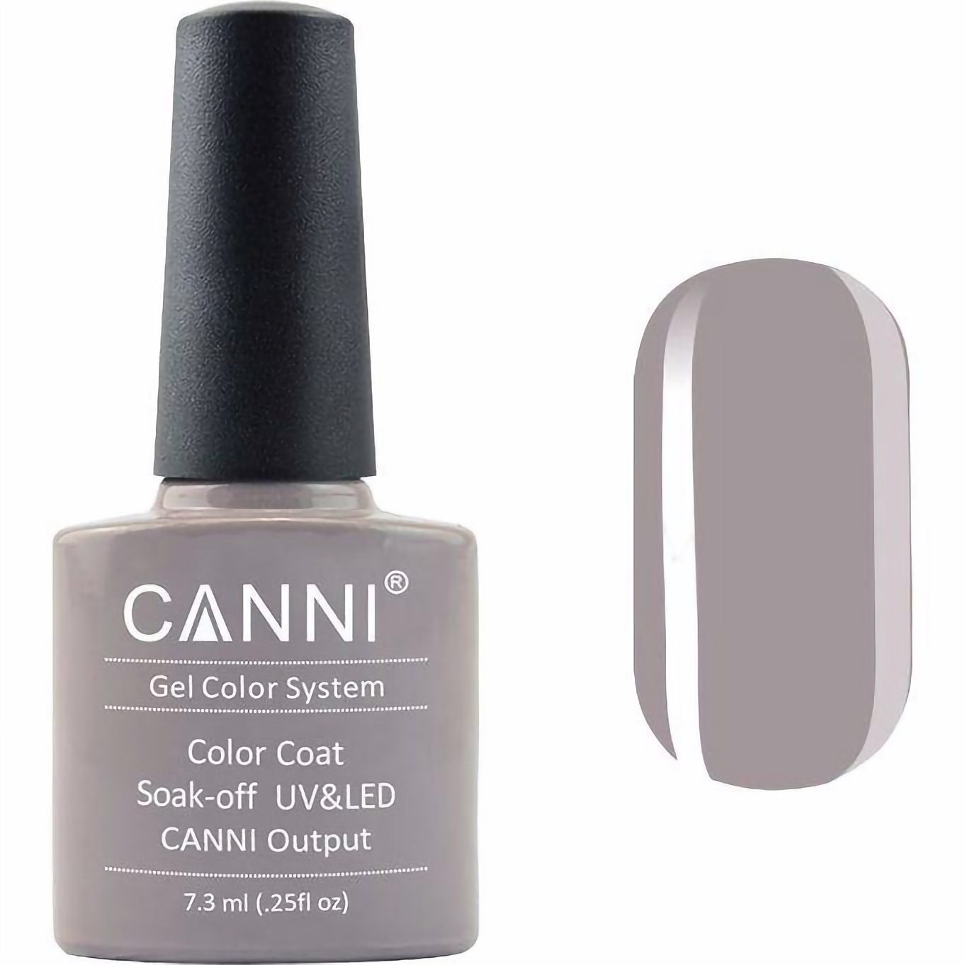 Гель-лак Canni Color Coat Soak-off UV&LED 128 світлий коричнево-сірий 7.3 мл - фото 1