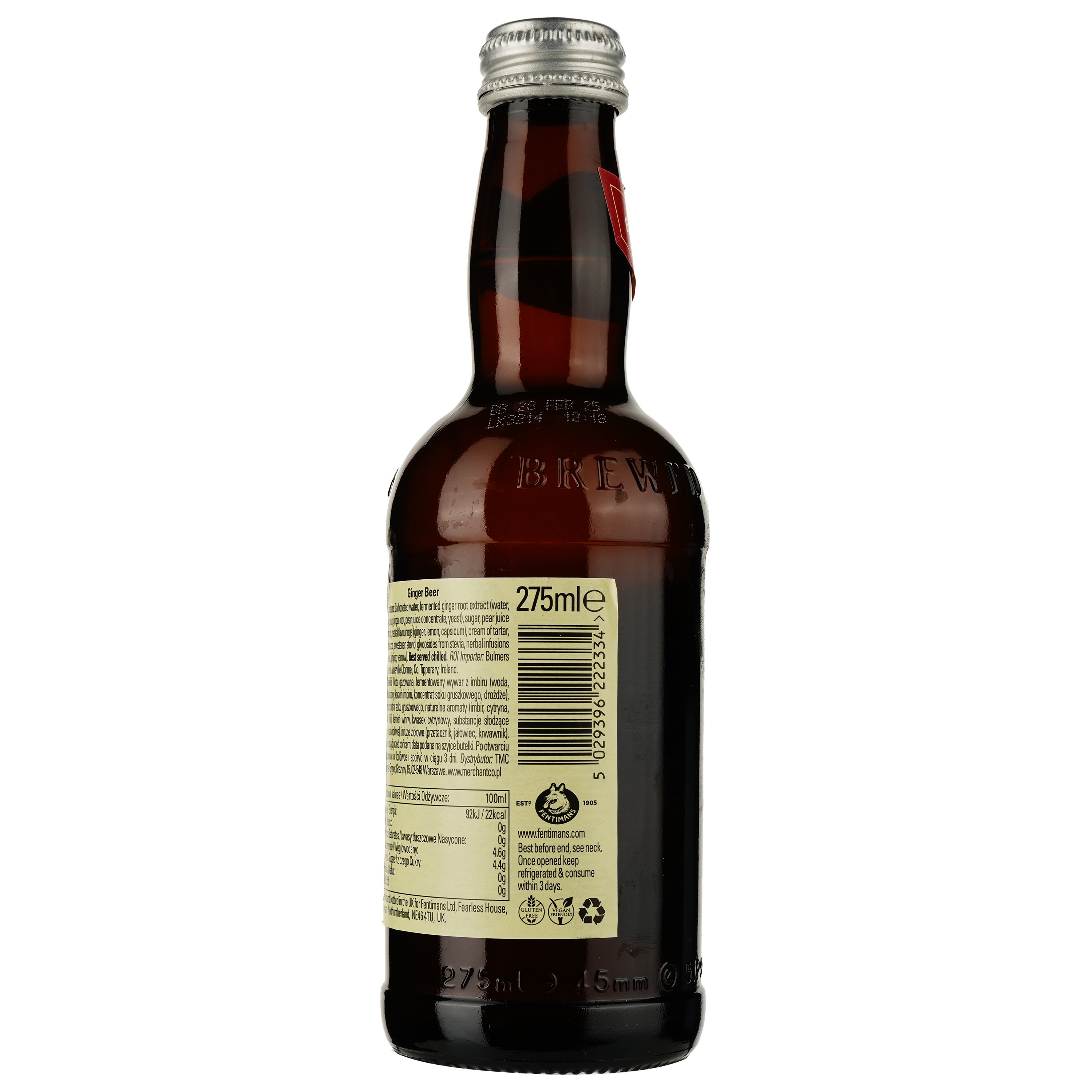 Напиток Fentimans Ginger Beer безалкогольный 275 мл (788637) - фото 3