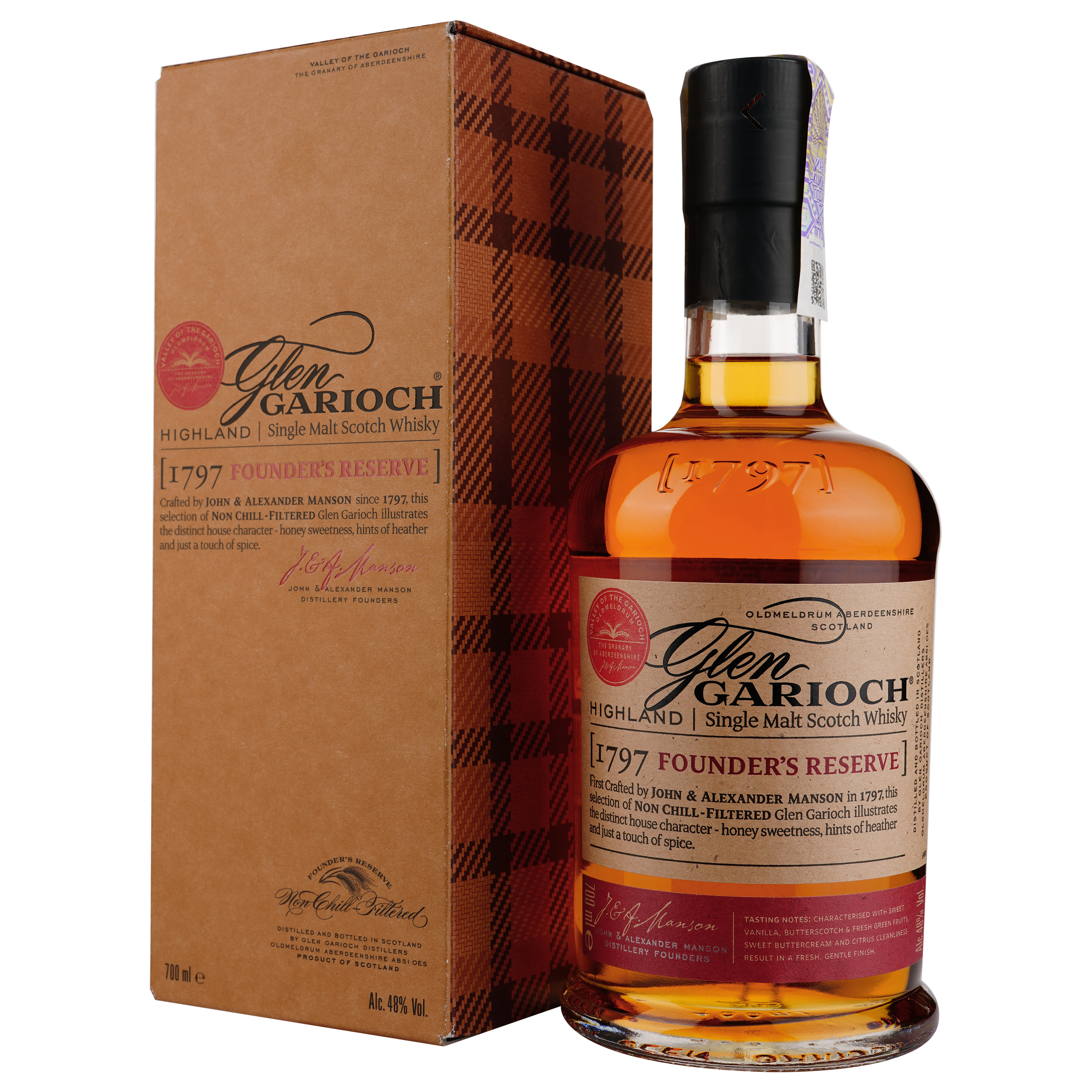 Віскі Glen Garioch 1797 Founder's Reserve Single Malt Scotch Whisky, 48%, 0,7 л - фото 1