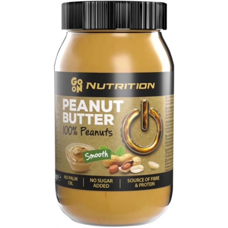 Арахисовая паста Go On Nutrition Peanut butter smooth 100% 900 г - фото 1