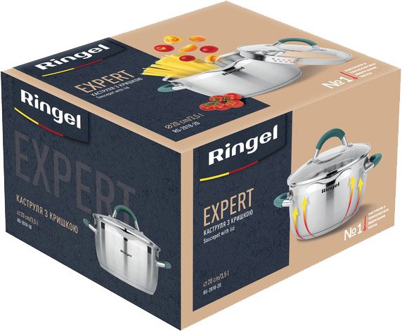 Кастрюля Ringel Expert, с крышкой, 20 см, 3,5 л (RG 2018-20) - фото 4