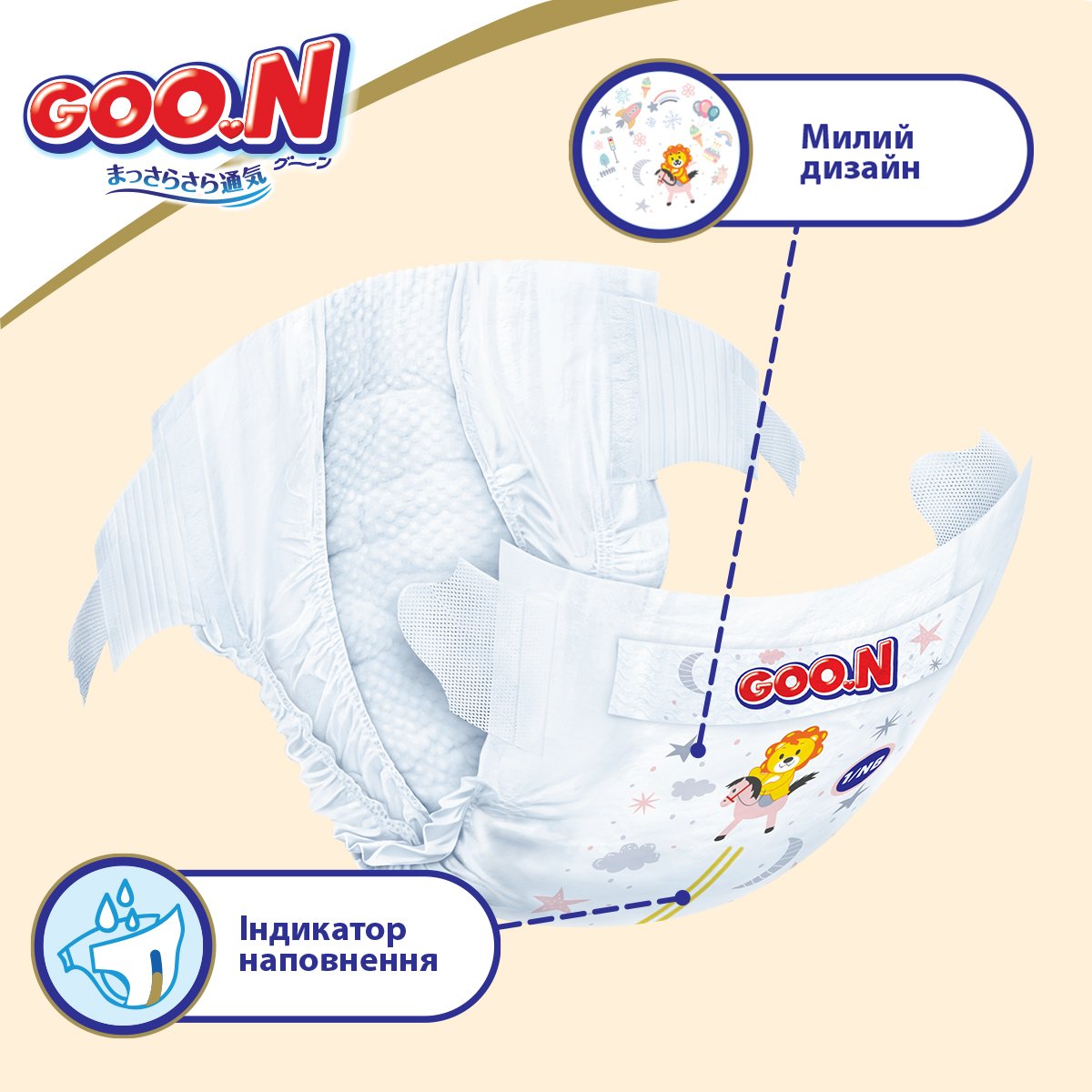 Подгузники на липучках для новорожденных Goo.N Premium Soft 1 (до 5 кг), 72 шт. - фото 8