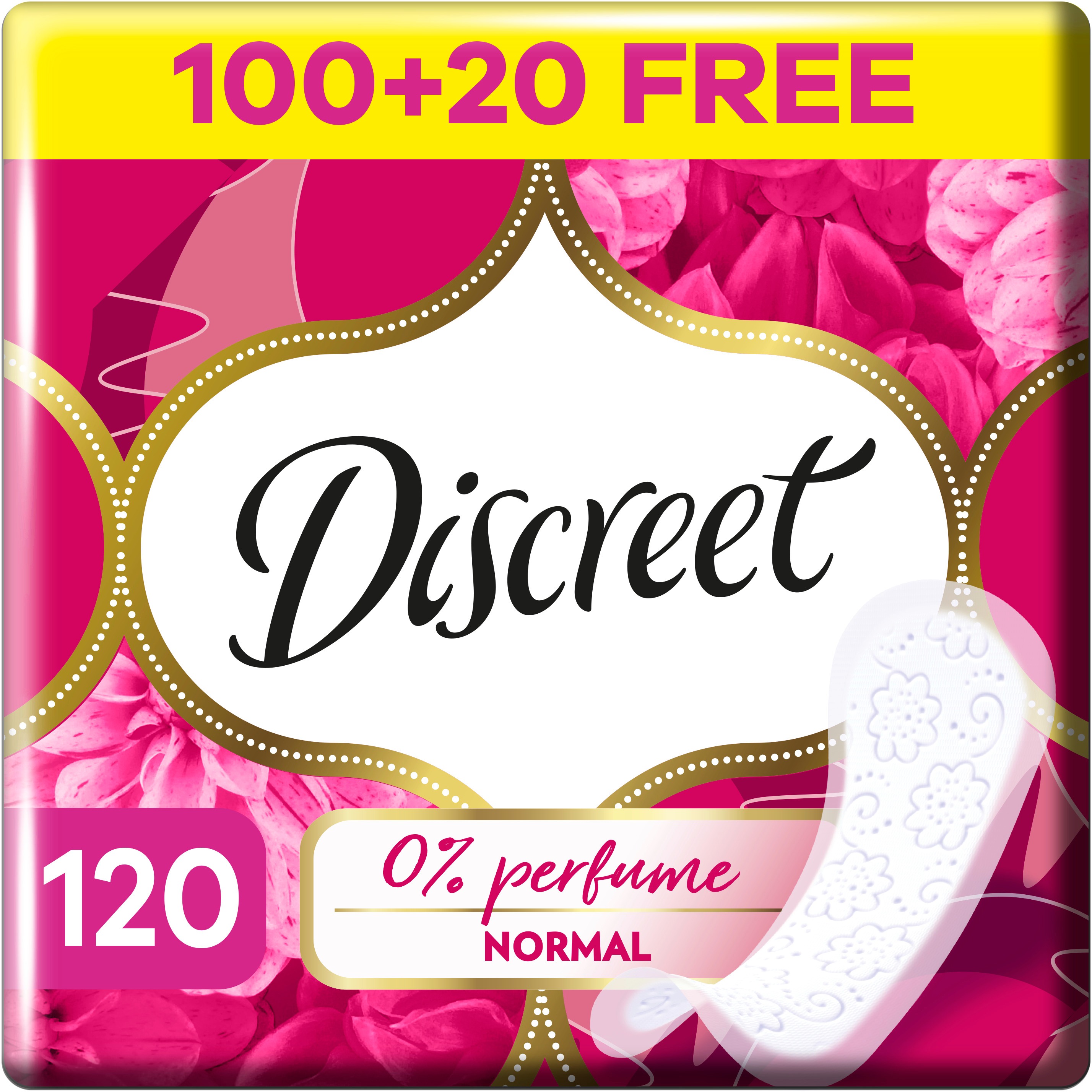 Щоденні гігієнічні прокладки Discreet Normal без запаху 120 шт. - фото 1