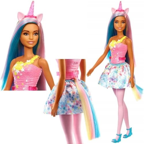 Кукла-единорог Barbie Dreamtopia в светло-розовом стиле, 30 см (HGR21) - фото 2
