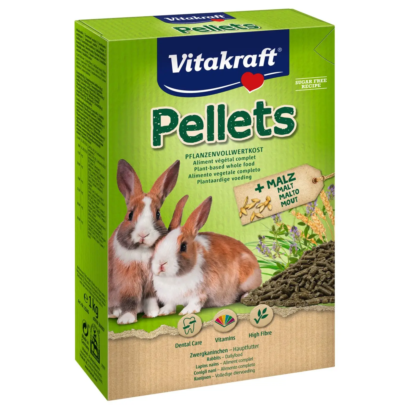 Корм для кроликов Vitakraft Pellets, 1 кг (25246) - фото 1