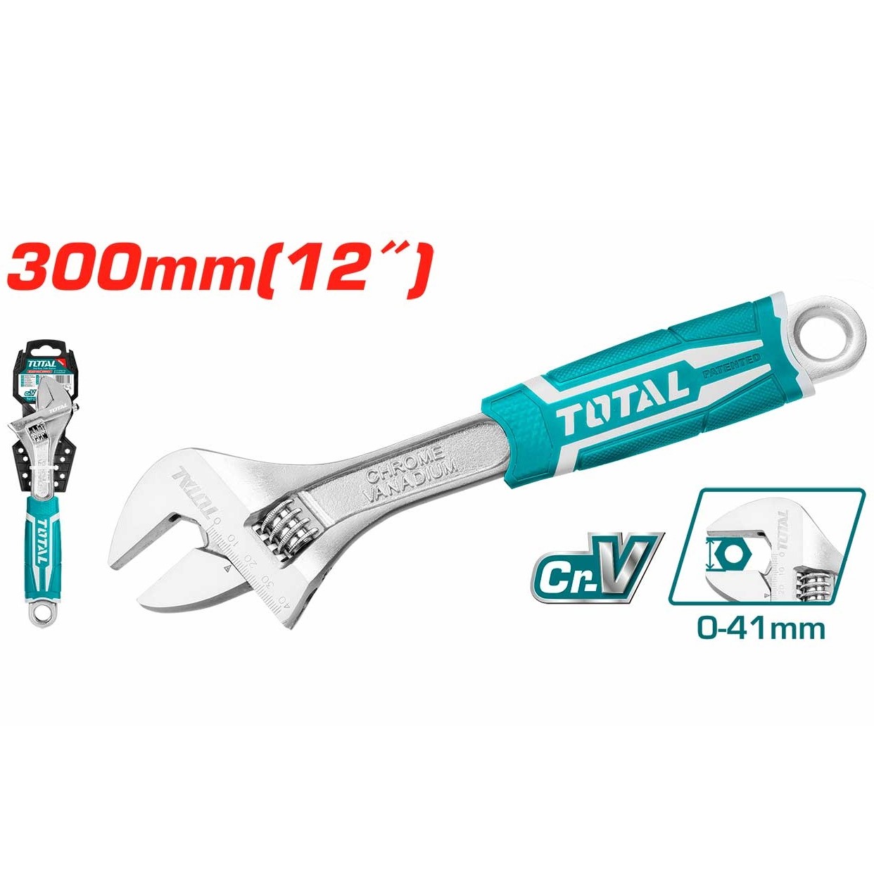 Ключ розвідний Total 300 х 41 мм (THT101126) - фото 1