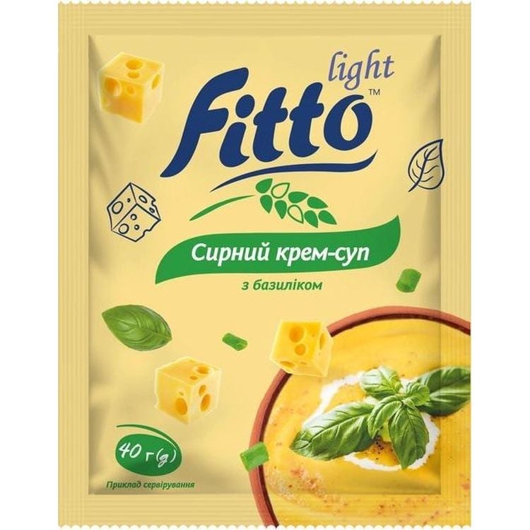 Крем-суп Fitto Light Сырный с базиликом, 40 г - фото 1