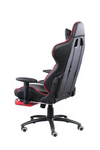 Геймерське крісло Special4you ExtremeRace з підставкою для ніг чорне з червоним (E4947) - фото 5