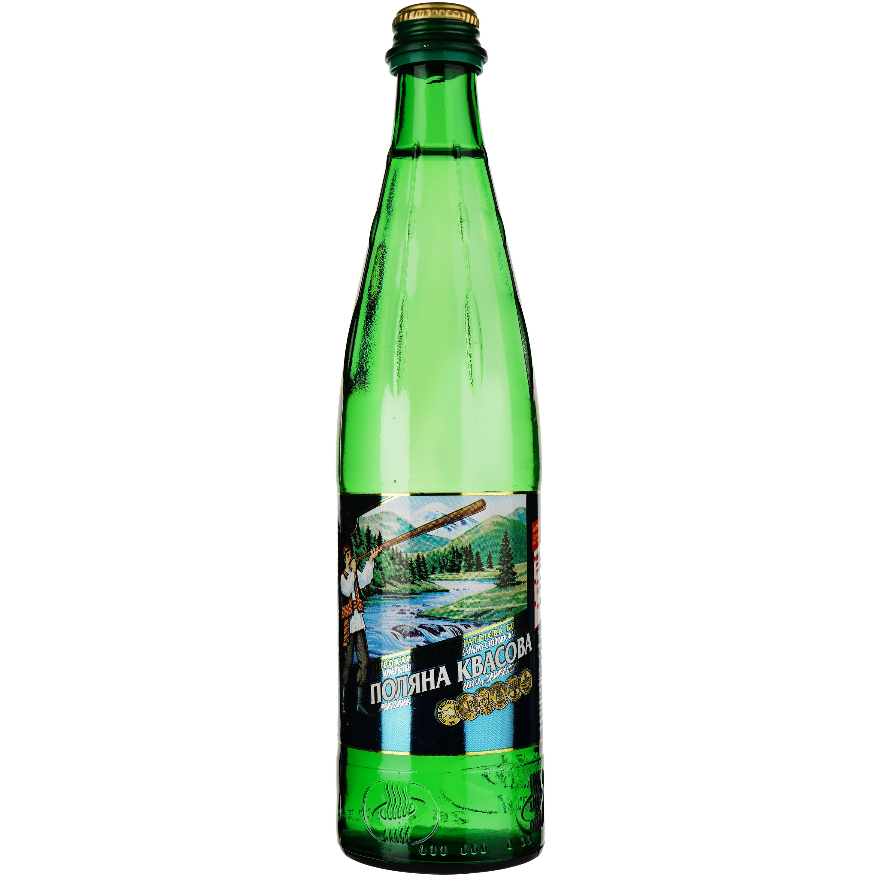 Минеральная вода Поляна Квасова лечебно-столовая сильногазированная стекло 0.5 л (20879) - фото 1