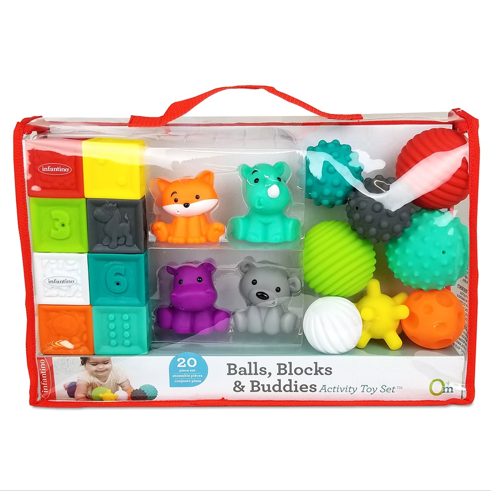 Сенсорный набор Infantino мячики, кубики и животные (310231) - фото 1