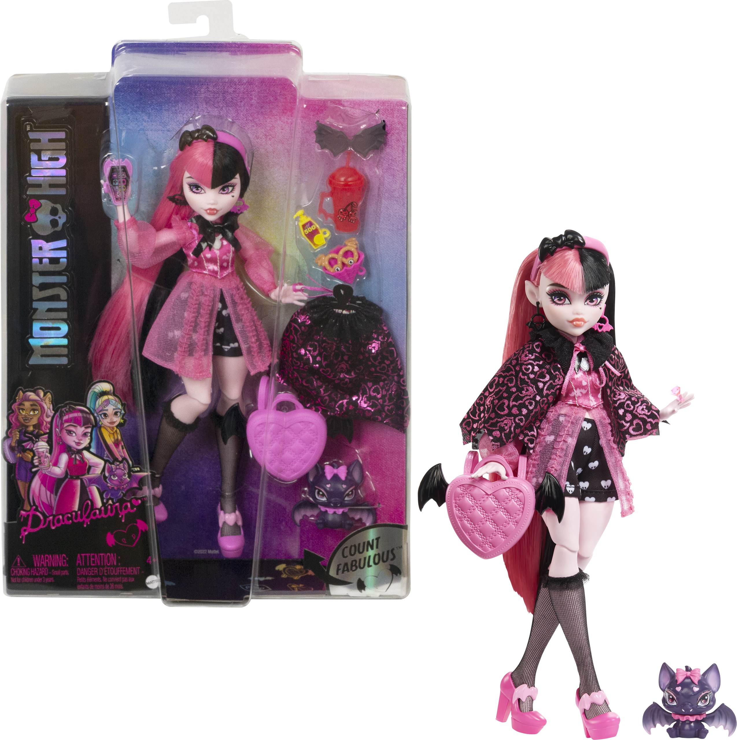 Лялька Mattel Monster High Posable Fashion Doll Draculaura, 26 см (HHK51) - фото 5