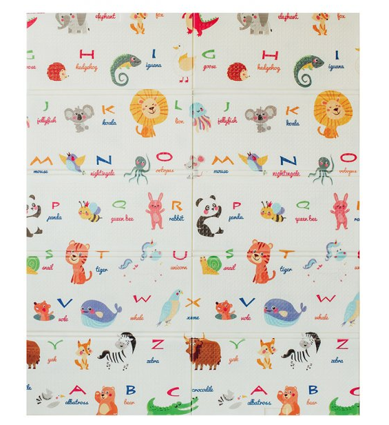 Дитячий двосторонній складаний килимок Poppet Світ тварин і Пригоди ведмедиків, 200х180 см (PP012-200) - фото 2
