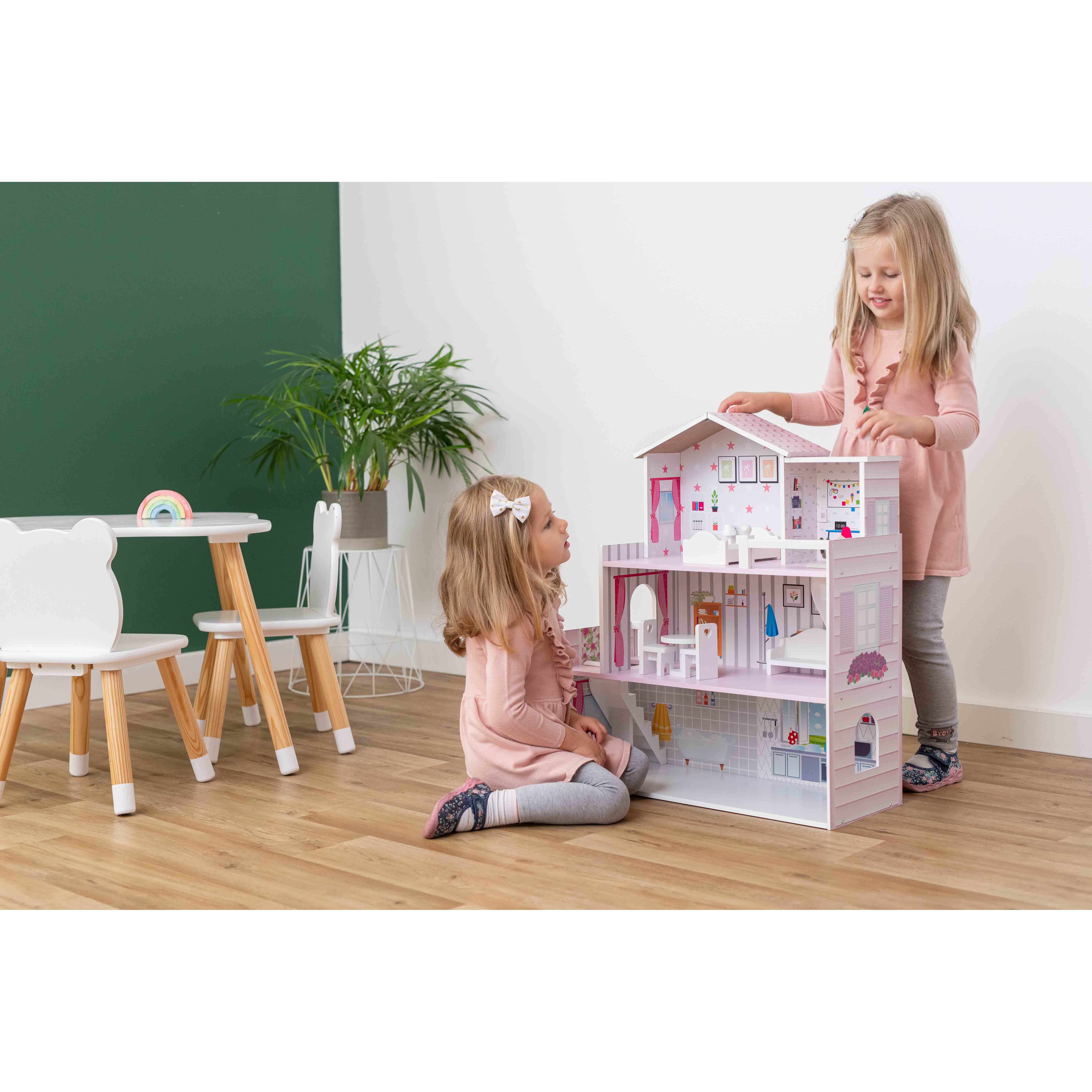Іграшковий будиночок дерев'яний FreeON рожевий (47290) - фото 18