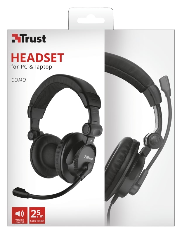 Наушники Trust Como Headset Black с микрофоном - фото 5