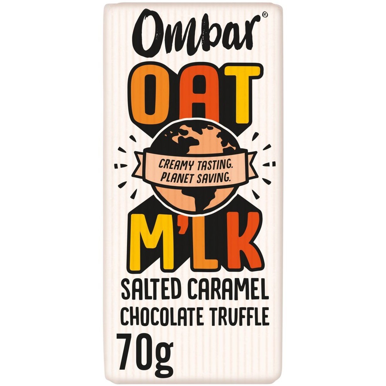 Шоколад сирий Ombar Oat M'lk Солона карамель і трюфель темний органічний 40% 70 г - фото 1