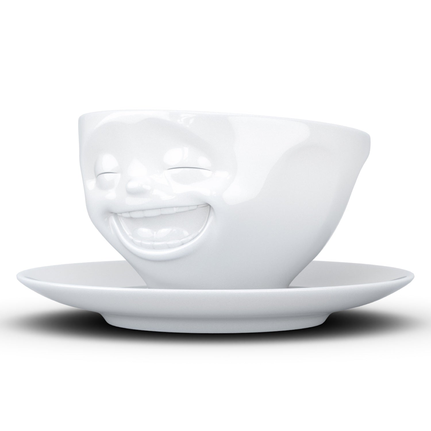 Чашка з блюдцем Tassen для кави Сміхотерапія, біла, 200 мл (TASS14701/TA) - фото 2
