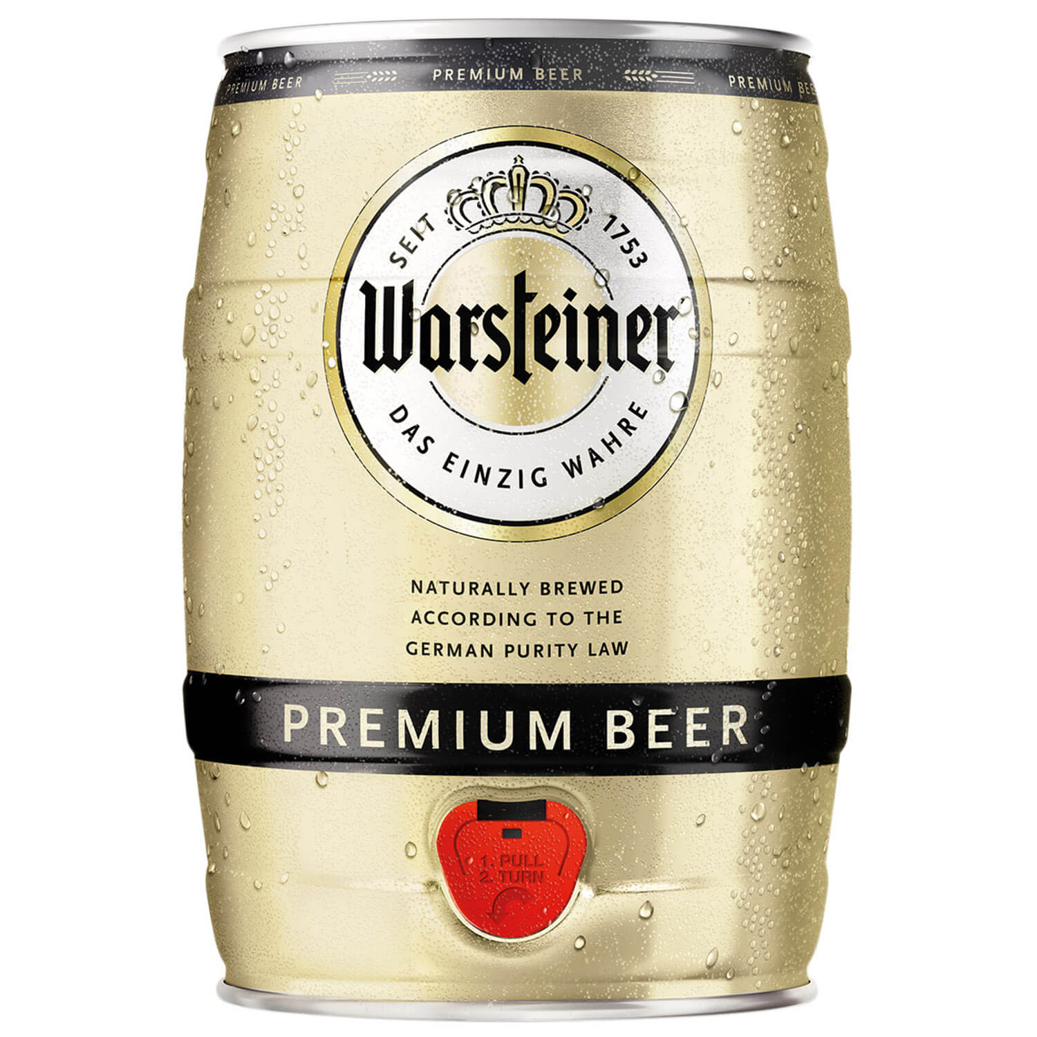 Пиво Warsteiner Premium светлое 4.8% 5 л - фото 1