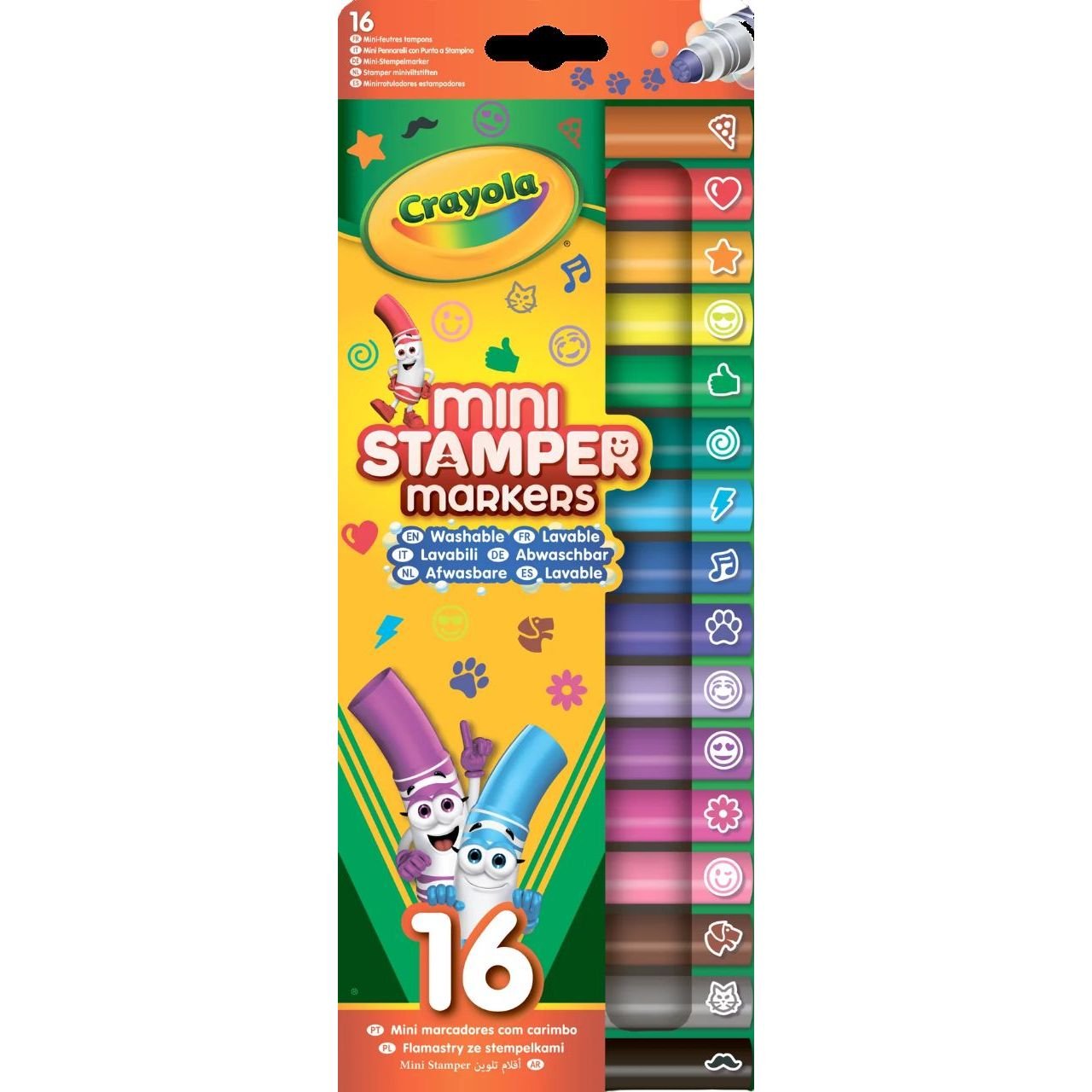 Набір міні-фломастерів Crayola зі штампами 16 шт. (58-8741) - фото 1