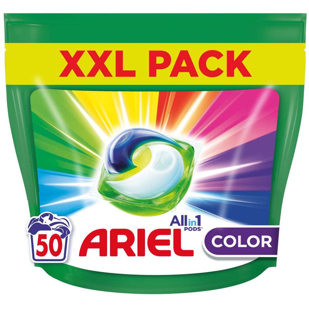 Стиральные капсулы Ariel Pods All-in-1 Color Чистота и Свежесть 50 шт. х 19.7 г - фото 1