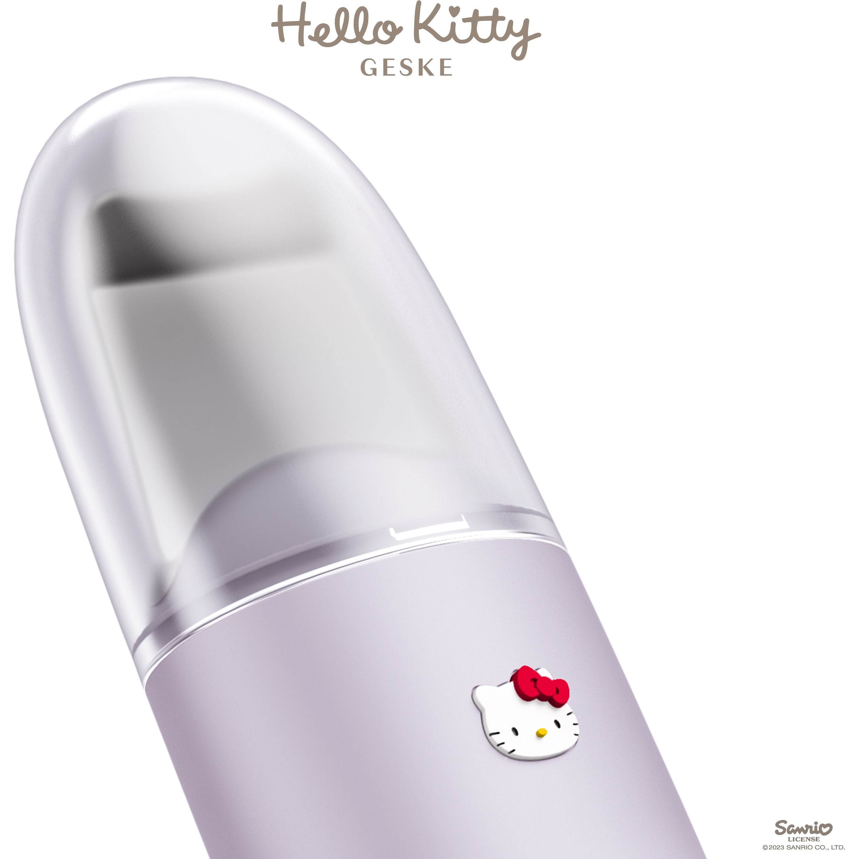 Микротоковый скрабер для кожи и устранения черных точек GESKE MicroCurrent Skin Scrubber & Blackhead Remover 9 в 1 Hello Kitty фиолетовый - фото 4