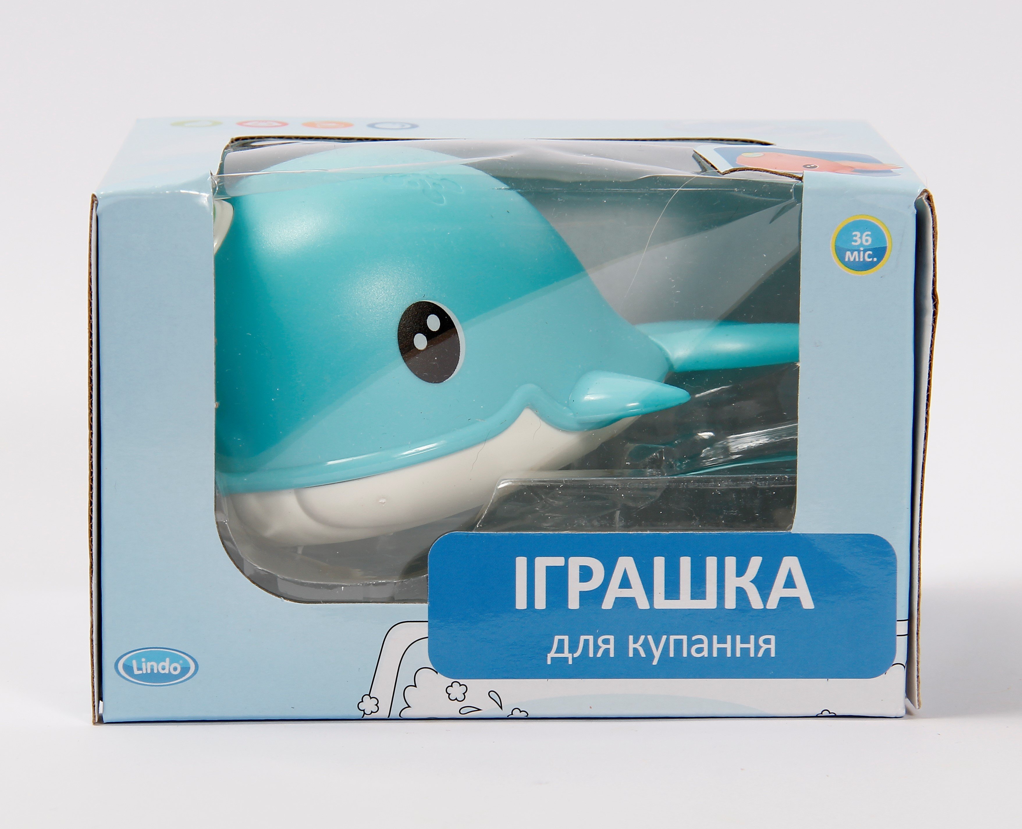 Іграшка для купання Lindo Кит, синій (8366-45A ) - фото 2