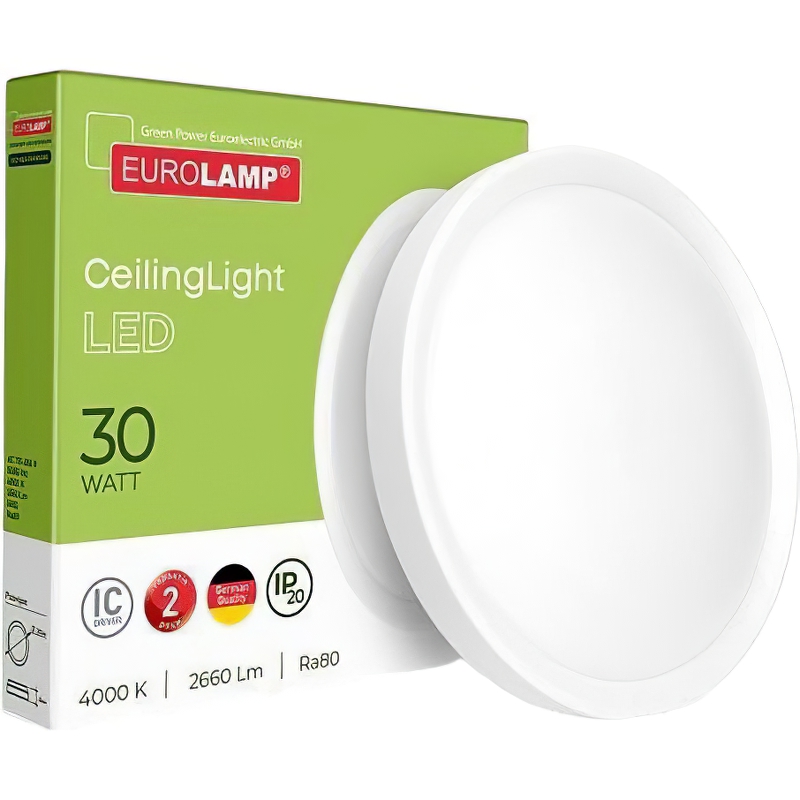 Світильник Eurolamp LED Easy click 30W 4000K круглий накладний (LED-NLR-30/40(GM)) - фото 1