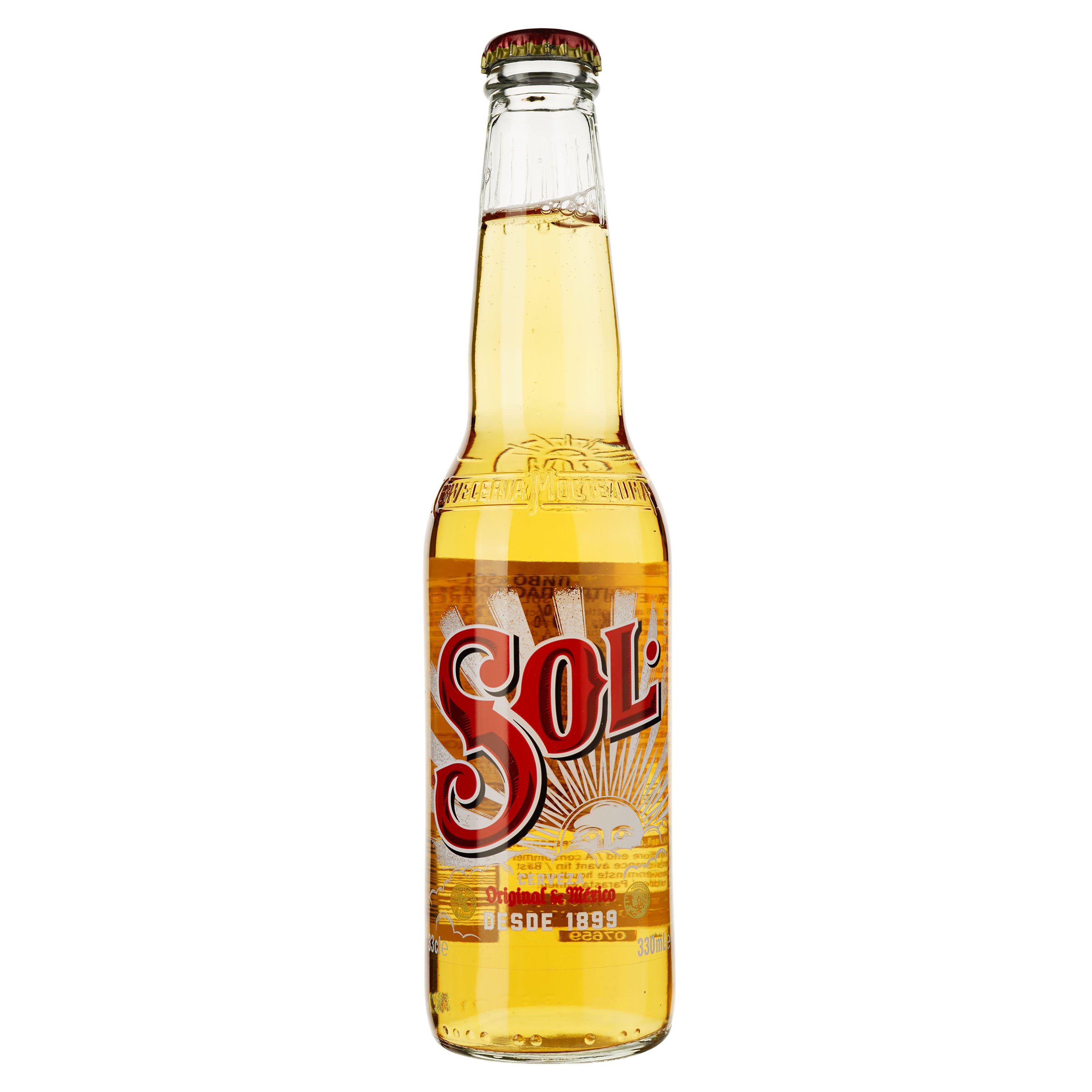 Пиво Sol, світле, фільтроване, 4,5%, 0,33 л - фото 1