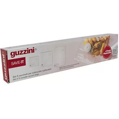 Набір багаторазових вакуумних пакетів Guzzini Kitchen Active Design Save-it, 5 шт, прозорий - фото 2
