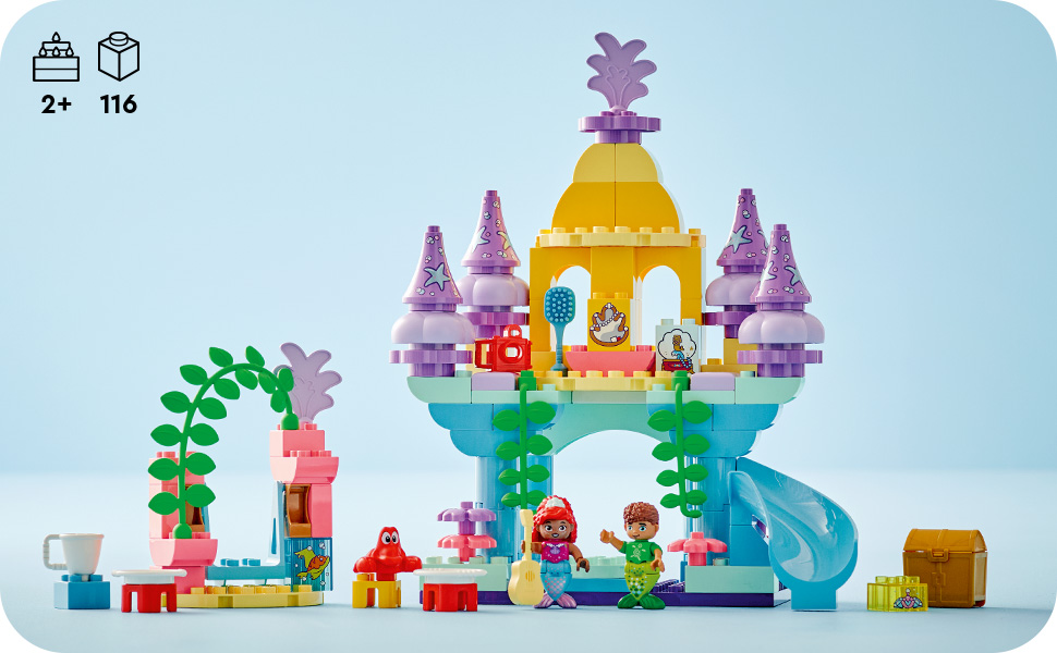 Конструктор LEGO DUPLO Волшебный подводный дворец Ариэль 116 деталей (10435) - фото 11