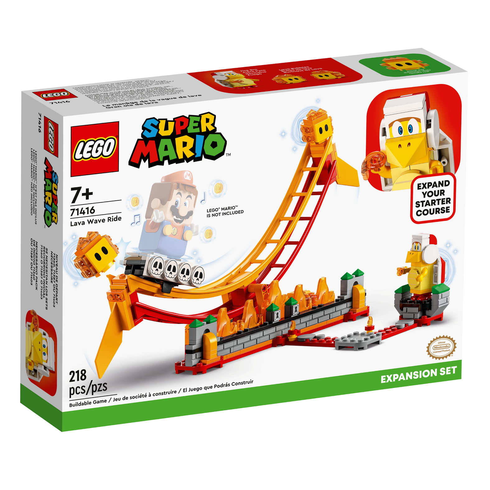 Конструктор LEGO Super Mario Lava Wave Ride, 218 деталей (71416) - фото 1