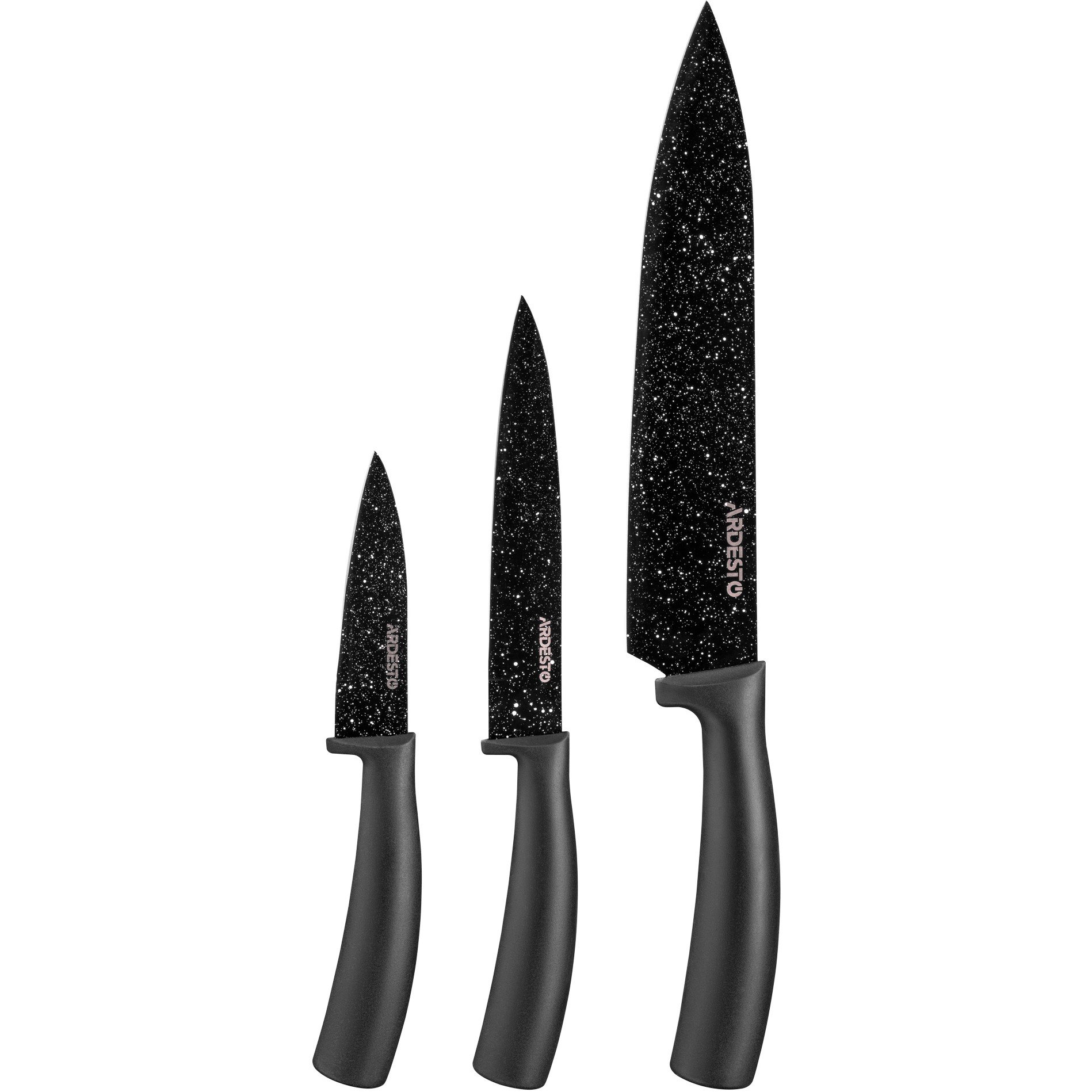 Набор ножей Ardesto Black Mars, 3 шт., черный (AR2103BB) - фото 1