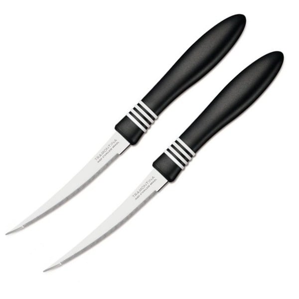 Наборы ножей Tramontina COR&COR, для томатов, черная ручка, 102 мм, 2 шт. (23462/204) - фото 2